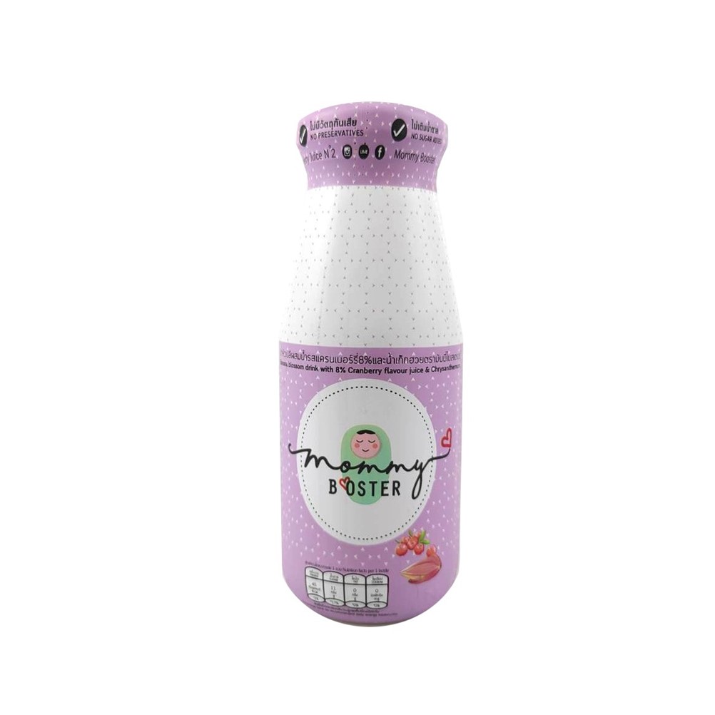 Mommy Booster Banana blossom juice mixed  with cranberry juice 8% and Crysanthemum tea 180 ml.